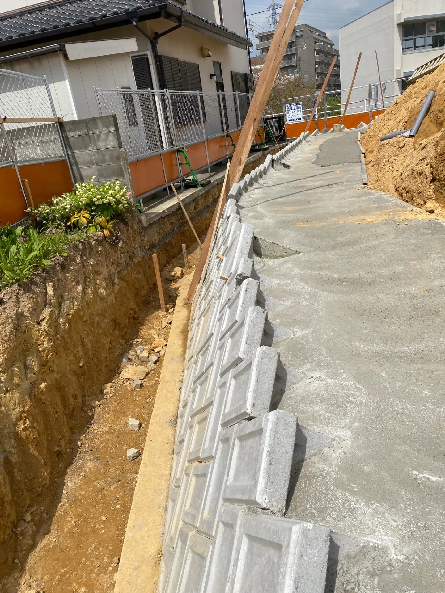 宅地造成工事【ブロック積み】③
